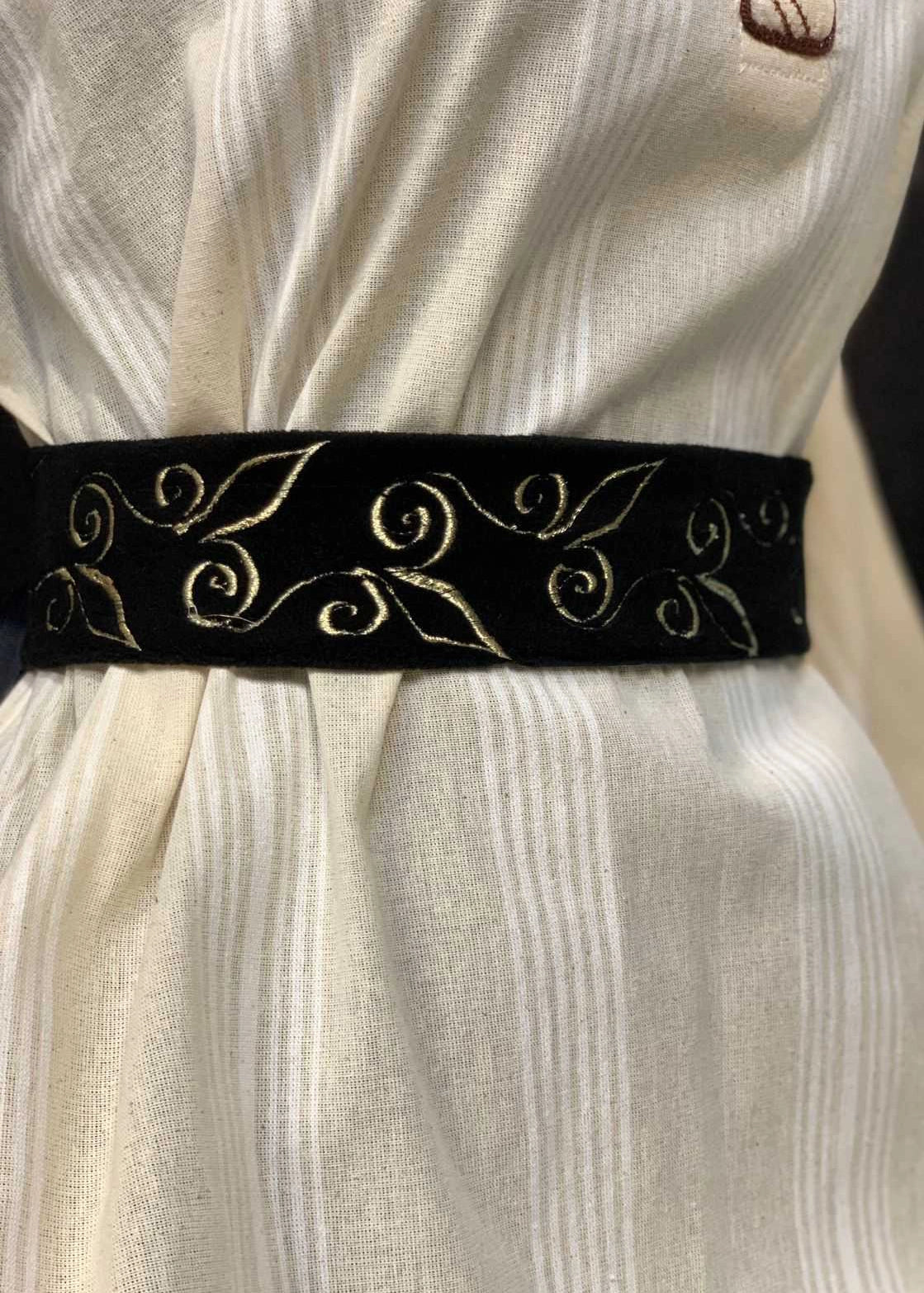 Embroidered Traditional Black Belt