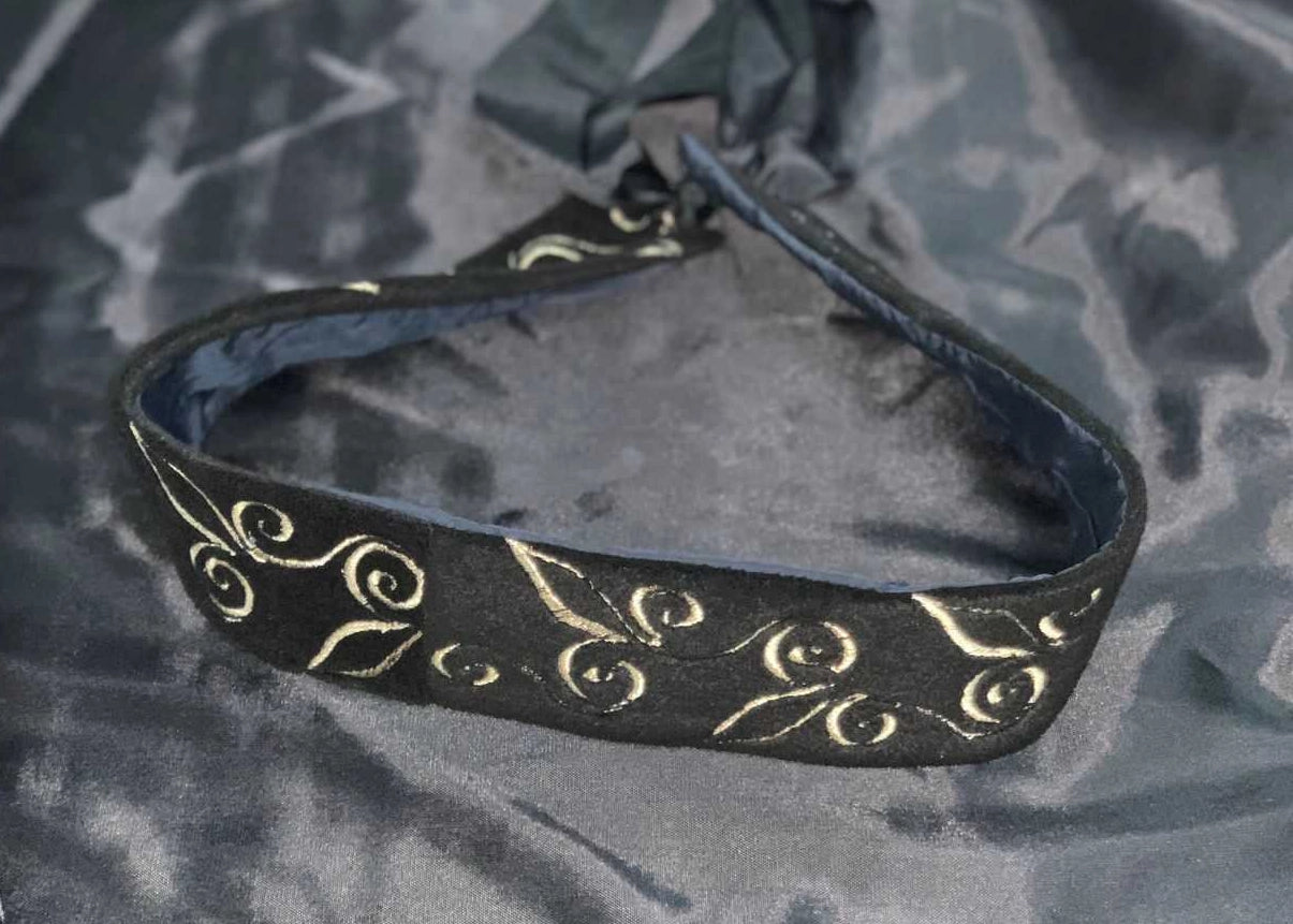 Embroidered Traditional Black Belt